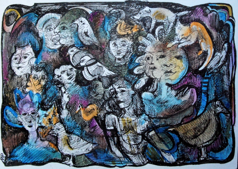 Maya-Hiort_Petersen-ink-drawing-2014-Blue-evening.JPG